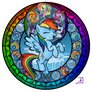 Rainbow Dash Stained Glass