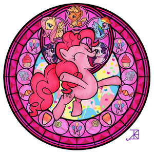 Pinkie Pie Stained Glass