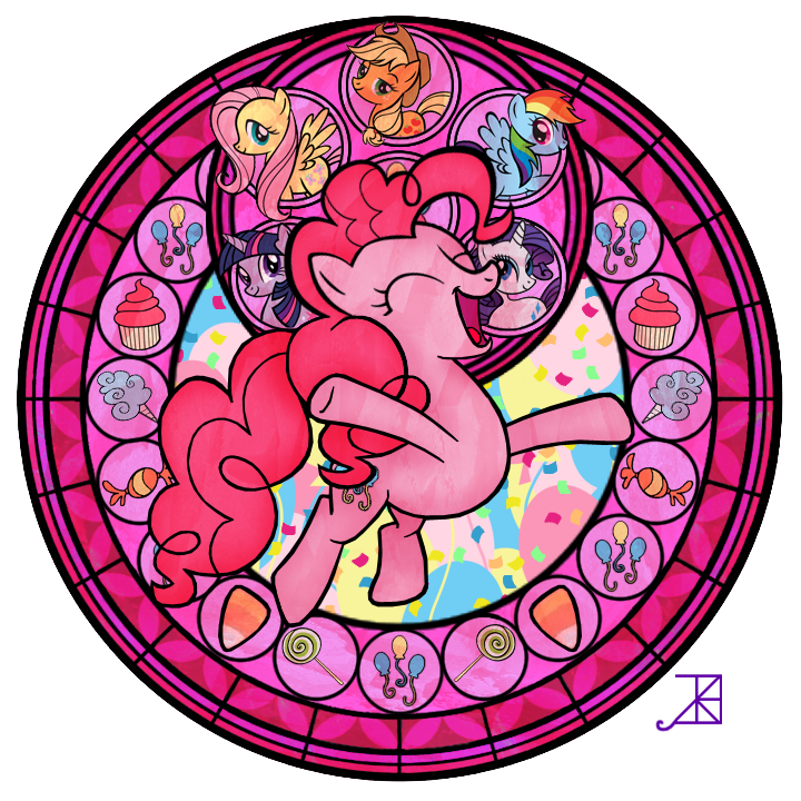 Pinkie Pie Stained Glass