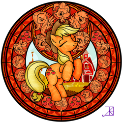 Stained Glass: Applejack -better-