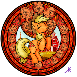 Stained Glass: Applejack -better-