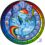 Stained Glass: Rainbow Dash -better-