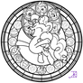 Stained Glass: Pinkie Pie -better line art-