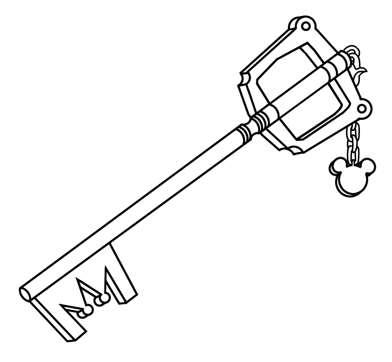 Keyblade Vector Simple Kingdom Key -line art- by Akili-Amethyst on DeviantArt