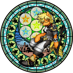 Commission: Stained Glass: Applejack as Ventus