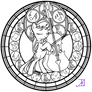 Stained Glass: Octavia -line art-