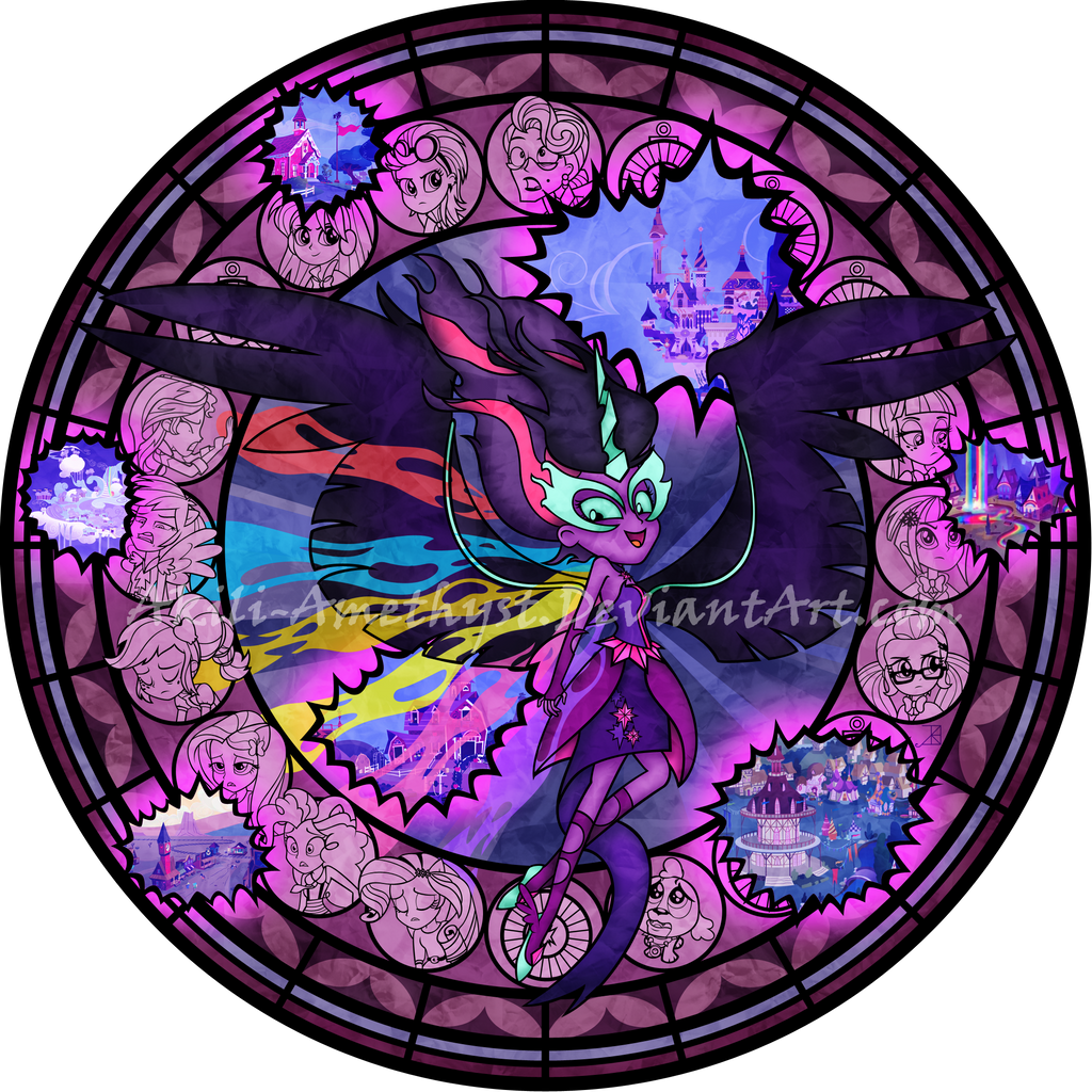 Stained Glass: Midnight Sparkle by Akili-Amethyst