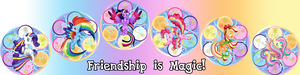 Rainbow Friendship Banner -sans lines-