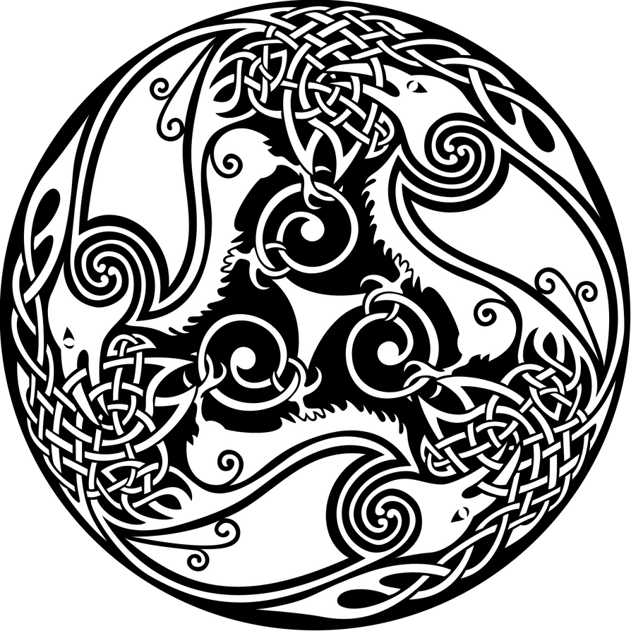 Ravian Line Pattern Three Ravens Knot -Line Art- by Akili-Amethyst on DeviantArt