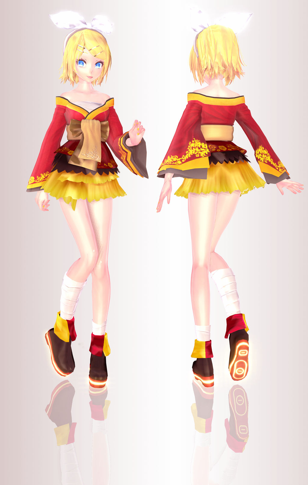 Tda Rin Mmd MMD TDA Kagamine Rin Iroha Uta Concert Outfit by YumekuiAgeha on DeviantArt