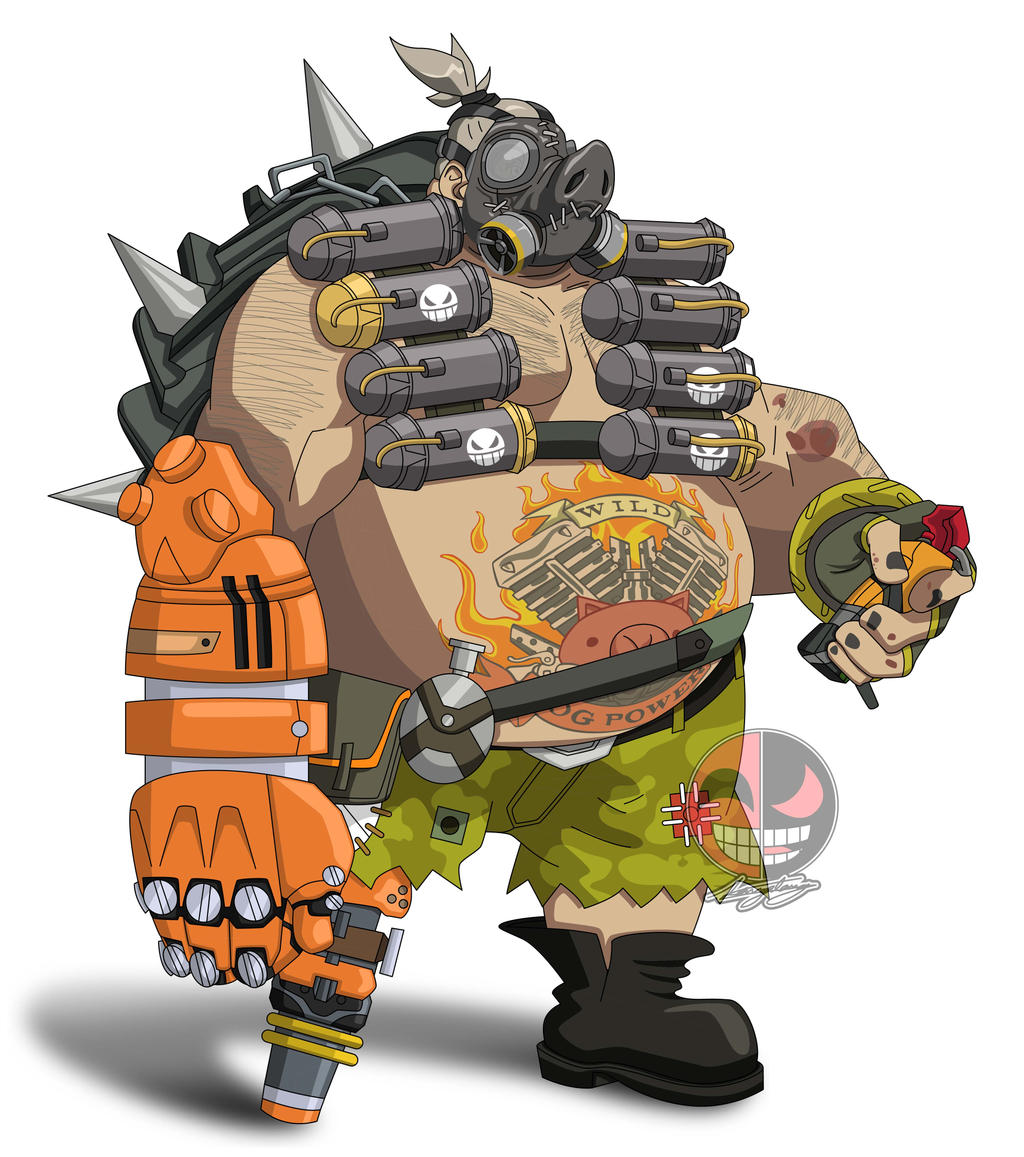 Roadhog as Junkrat by johnrap016 on DeviantArt