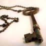 Rusty Skeleton Key Necklace