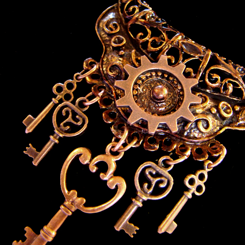 Cabaret Copper Cogs Necklace