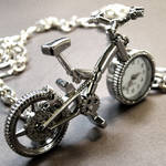 Bike Pocket Watch Necklace by Om-Society