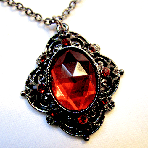 Gothic Ruby Necklace Gothic Ruby Necklace