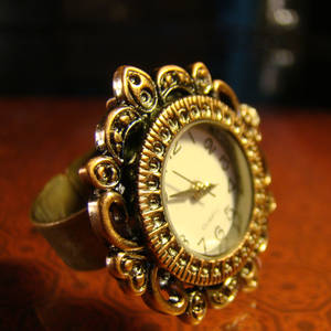Steampunk Clock Cocktail Ring