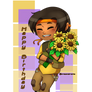 hunk gets sunflowers