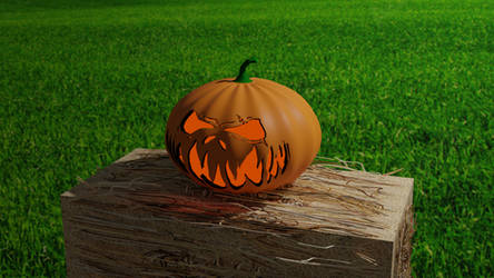 3D Carved Pumpkin