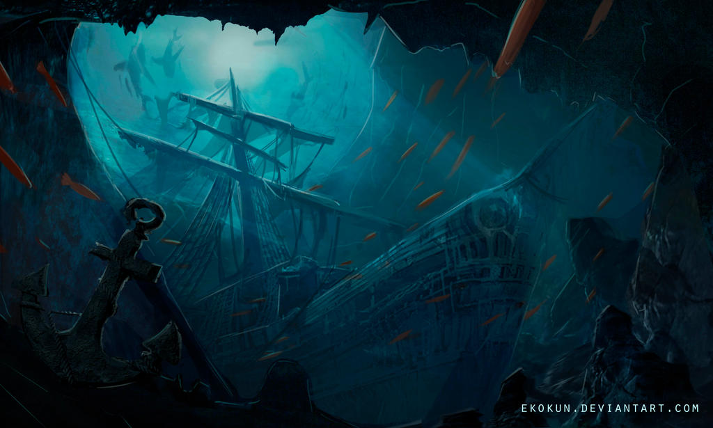 Underwater Sunken Ship Environment By Ekokun On Deviantart