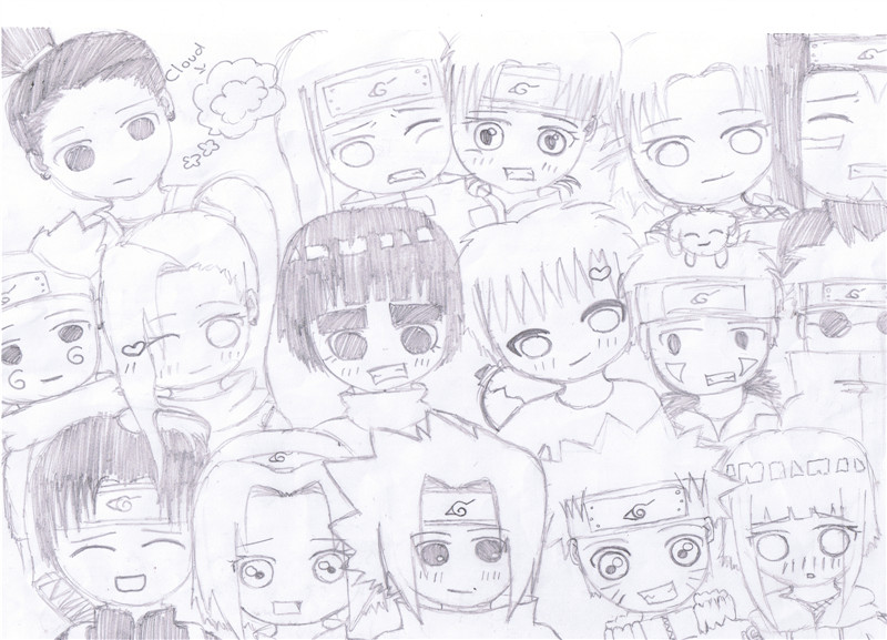 chibi naruto characters drawing