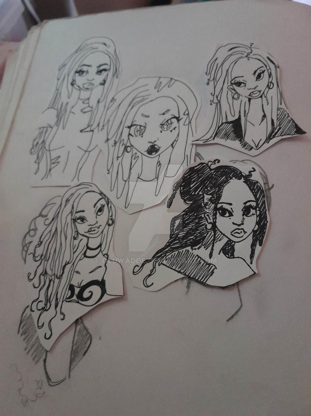 The girls (Random sketches from my sketch book) by oluwadoe on DeviantArt