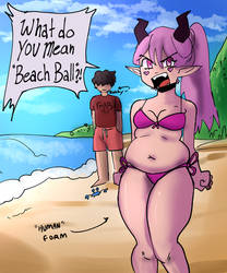Pink Goes to The Beach on Earth!