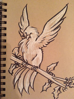 SketchBook: Toned Tan - White Mistletoe Bird