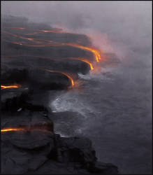 Sketchpaint Lava Meets Ocean