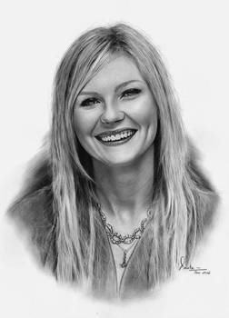 Kirsten Dunst Charcoal Drawing