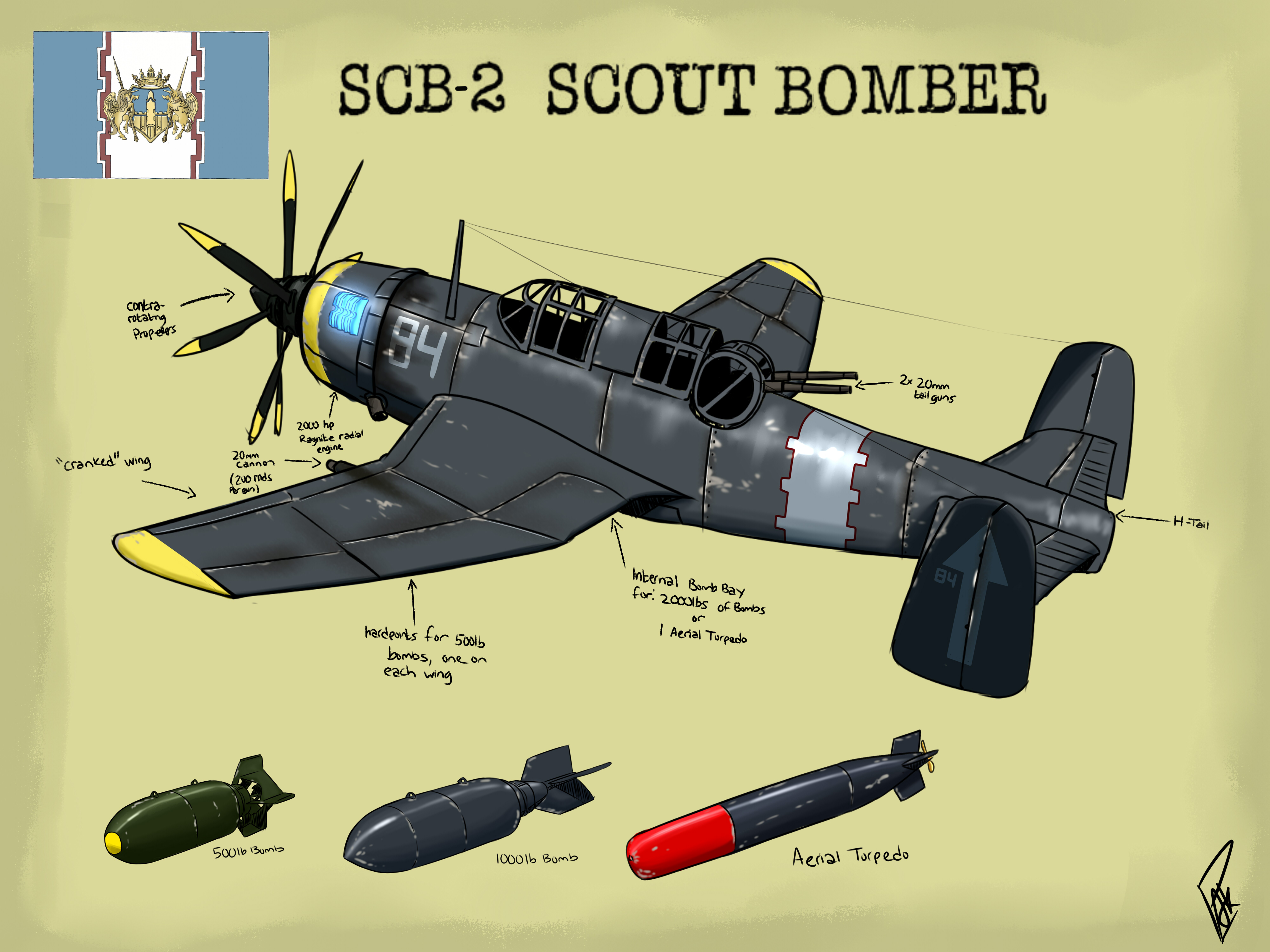 Gallian Navy SCB-2 Scout Bomber