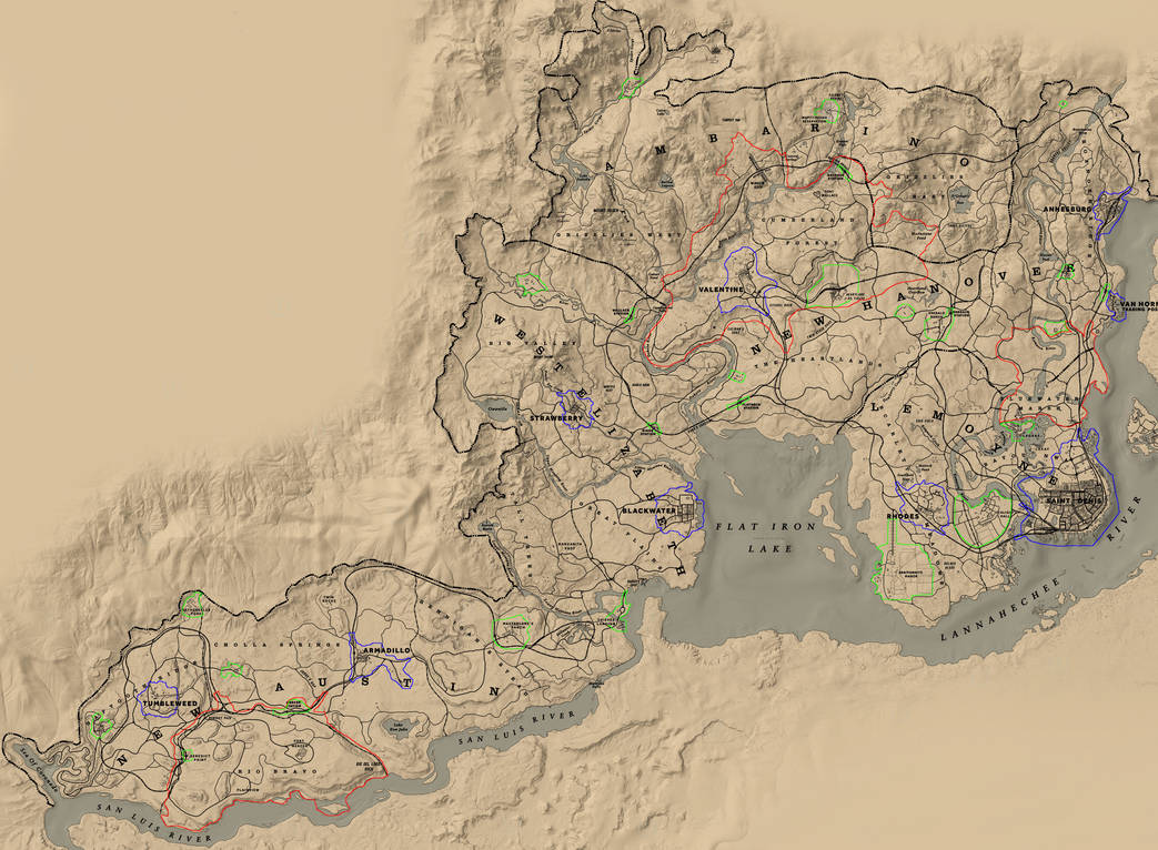 Which Country Is Rdr2 Set In administrative regions of RDR2 by Beowulfofkentucky on DeviantArt