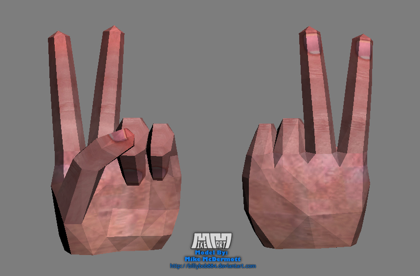 Peace Sign Hand 'Assembled'