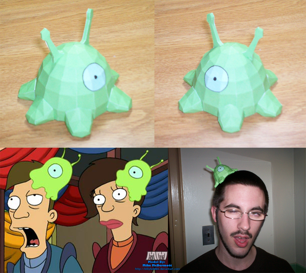 Futurama Brain Slug Assembled