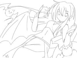 ::Sexy Vampire-Lineart::