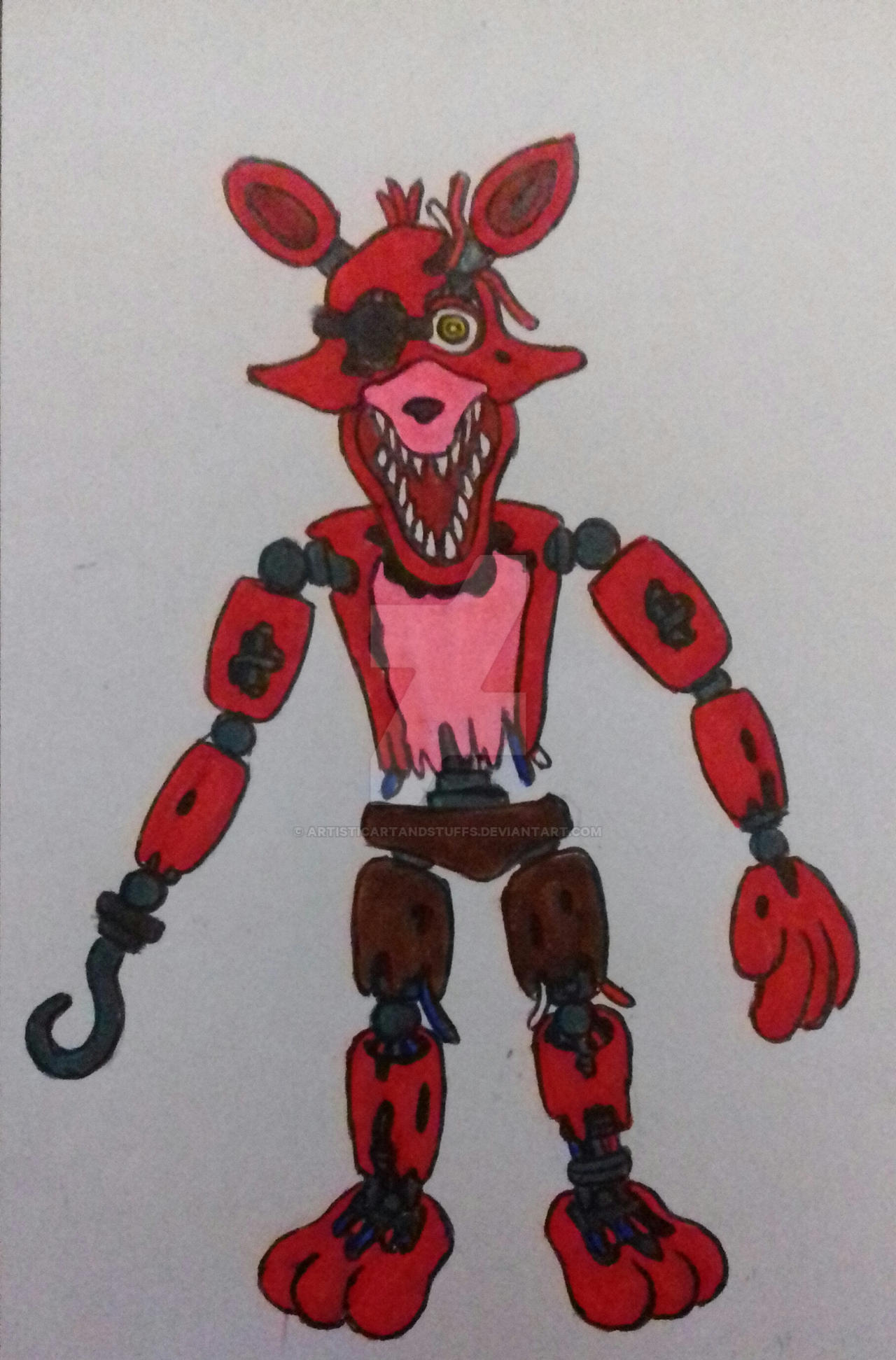Pixilart - terrible withered foxy by Dawkoyt