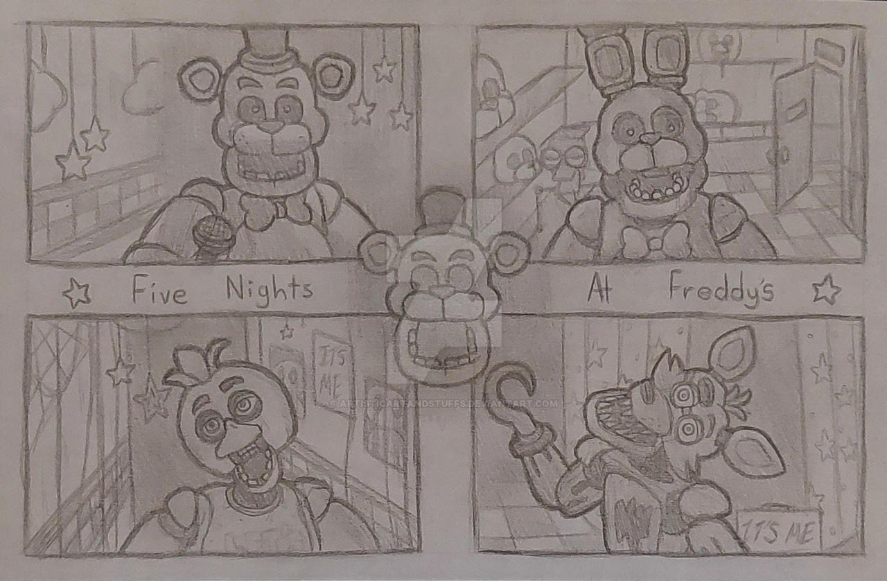 Fnaf Layout Drawing Five Nights At Freddy's by ArtisticArtAndStuffs on DeviantArt