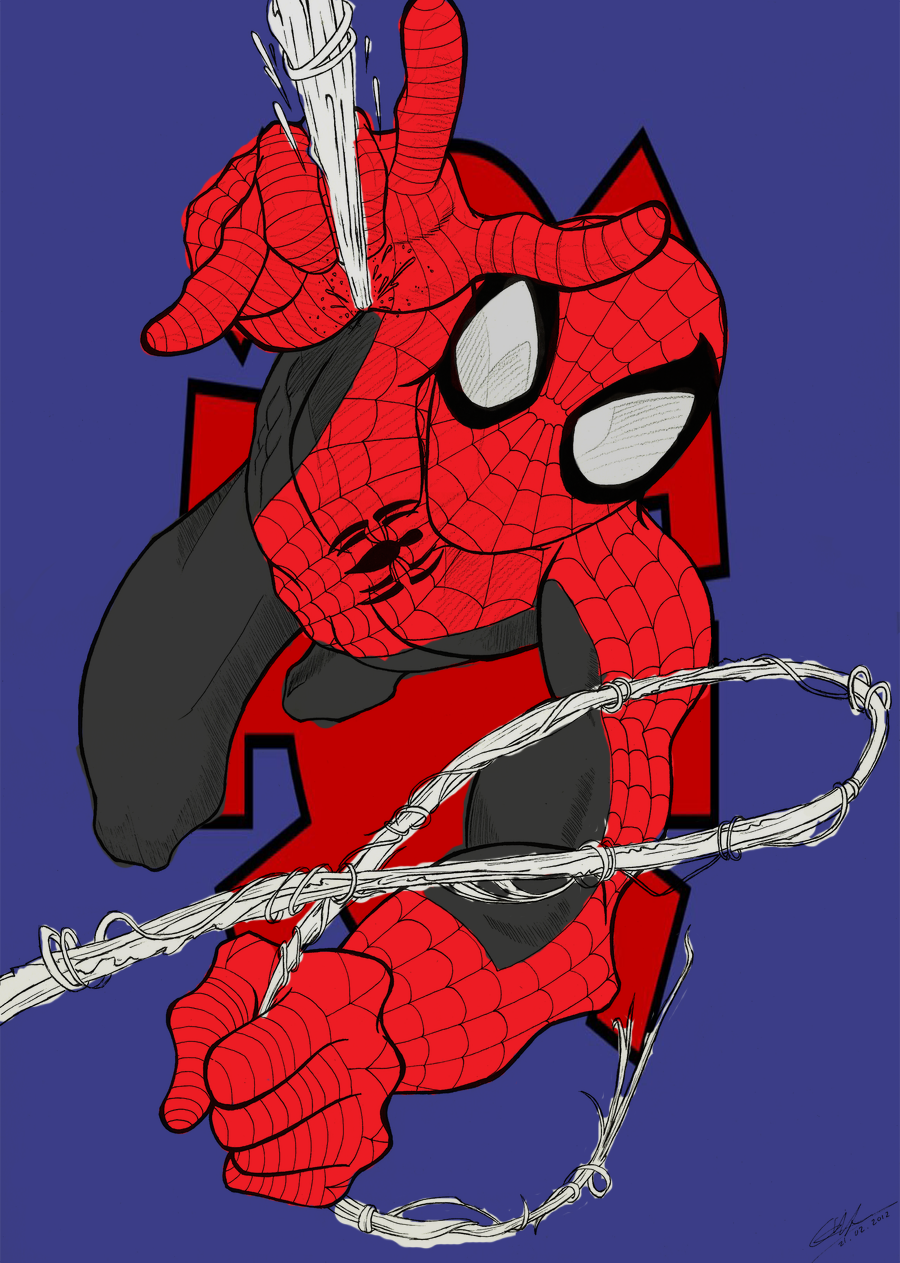 Spider Man Lineart Scan by antthonymatthews on DeviantArt
