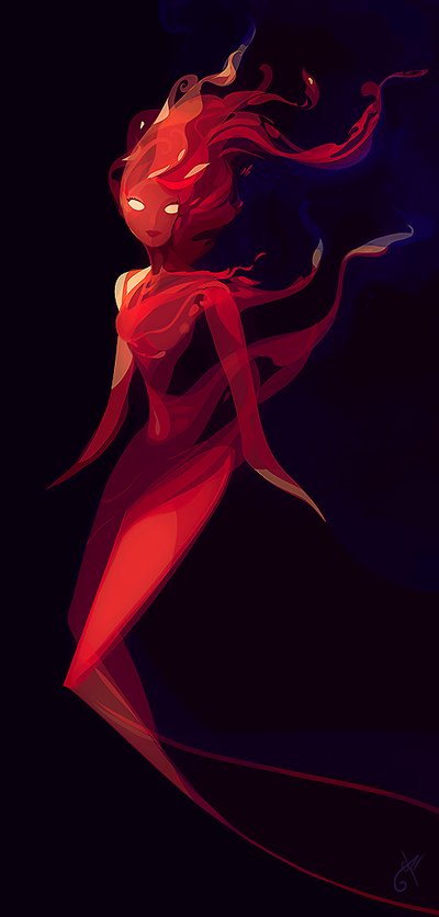 Lesser Fire Wisp Fire Wisp by Yliade on DeviantArt