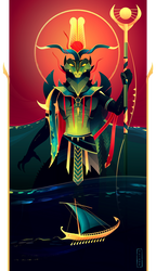 Sobek ~ Egyptian Gods by Yliade