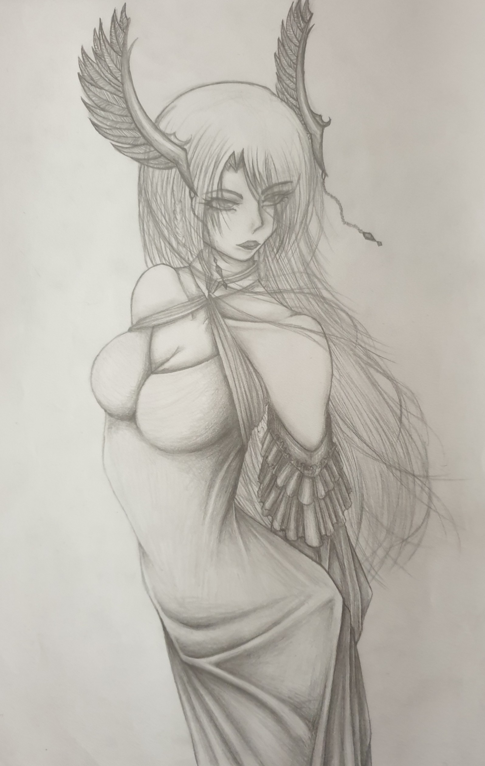 photo Full Body Anime Sketches In Pencil mikoto full body pencil drawing by