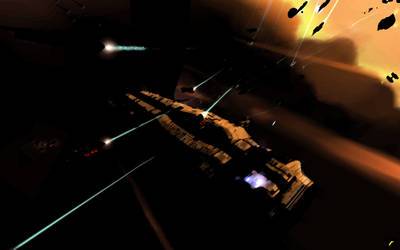 Homeworld2 Battleship Flyover