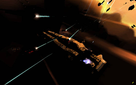 Homeworld2 Battleship Flyover