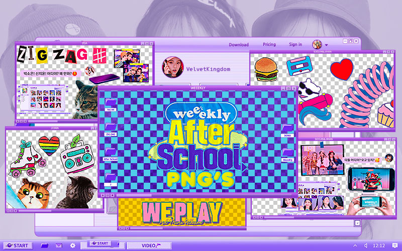 Weeekly- After school Mv and stickers PNG'S by VelvetKingdom on DeviantArt