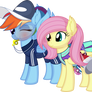 Gym Teacher Rainbow and Cheerleader Fluttershy