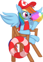 Rainbow Dash's Lifeguard Job