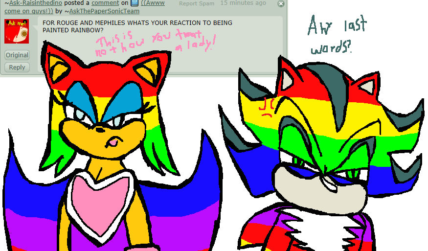 Rouge and Mephiles Question 1 Painted Rainbows by AskThePaperSonicTeam ...