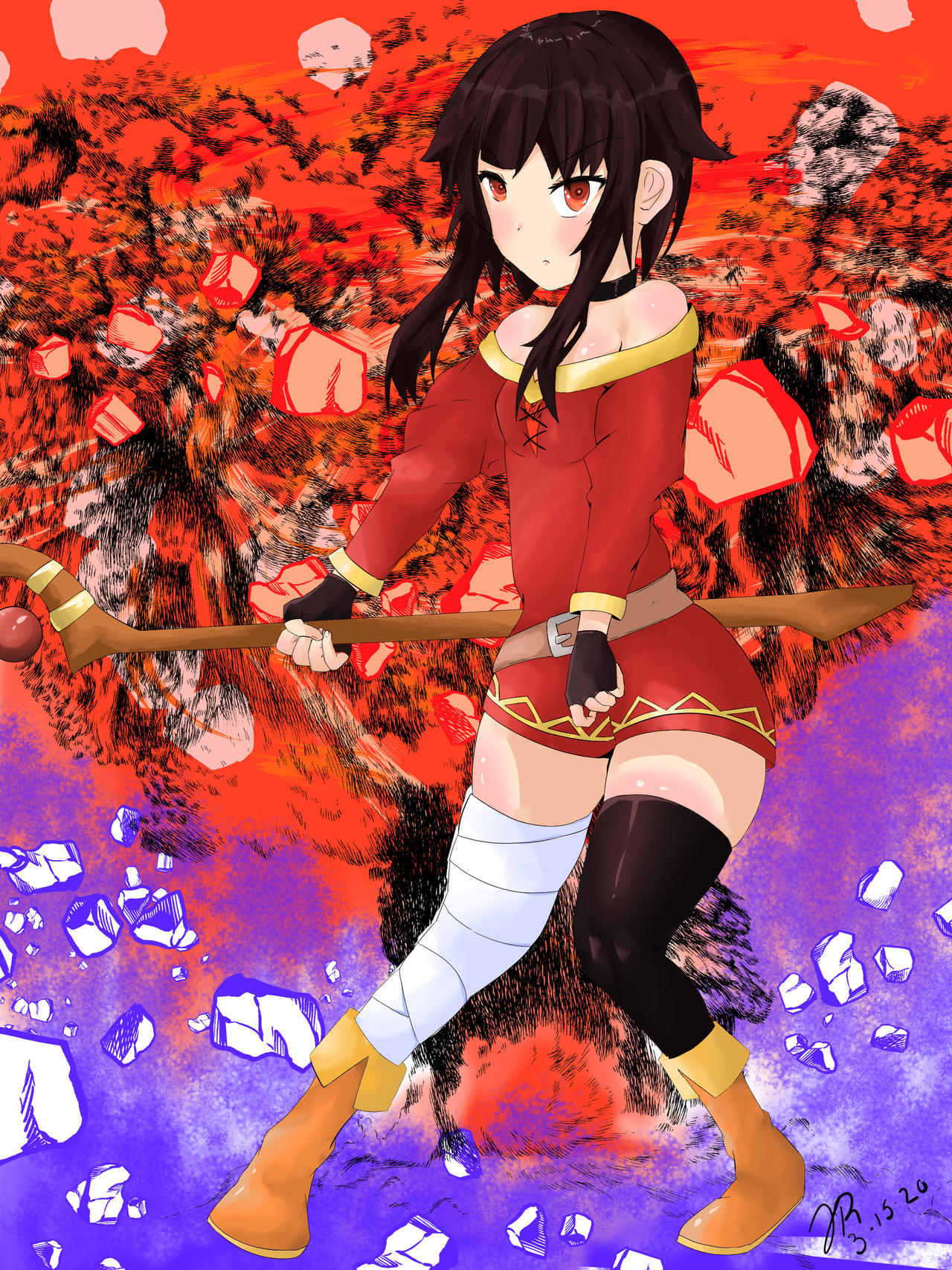 Megumin Running Megumin by Ramensamurai on DeviantArt