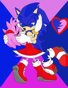 Another SonAmy Kiss.