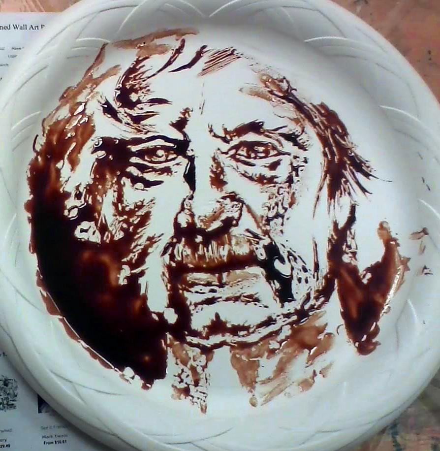 Mark Twain in chocolate syrup