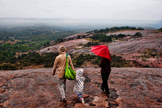 Raining on the rock